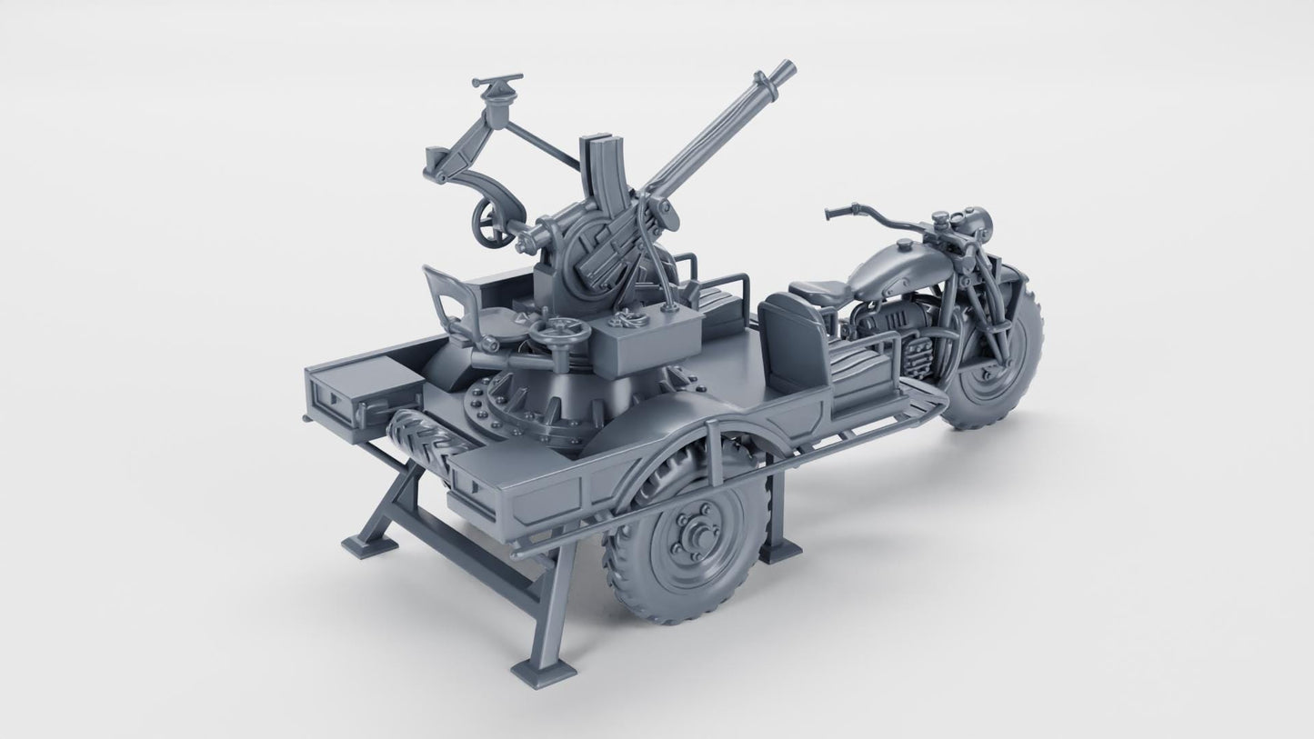 BA Battlegroup FN Tricar T3 with 13,2mm Browning AA gun (Belgium, WW2) Various Scales