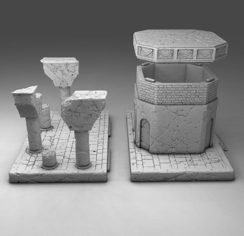 Wargaming Terrain Arab Building 03 PLA| 3D Printed Miniatures in 1:56 Scale Various Scales