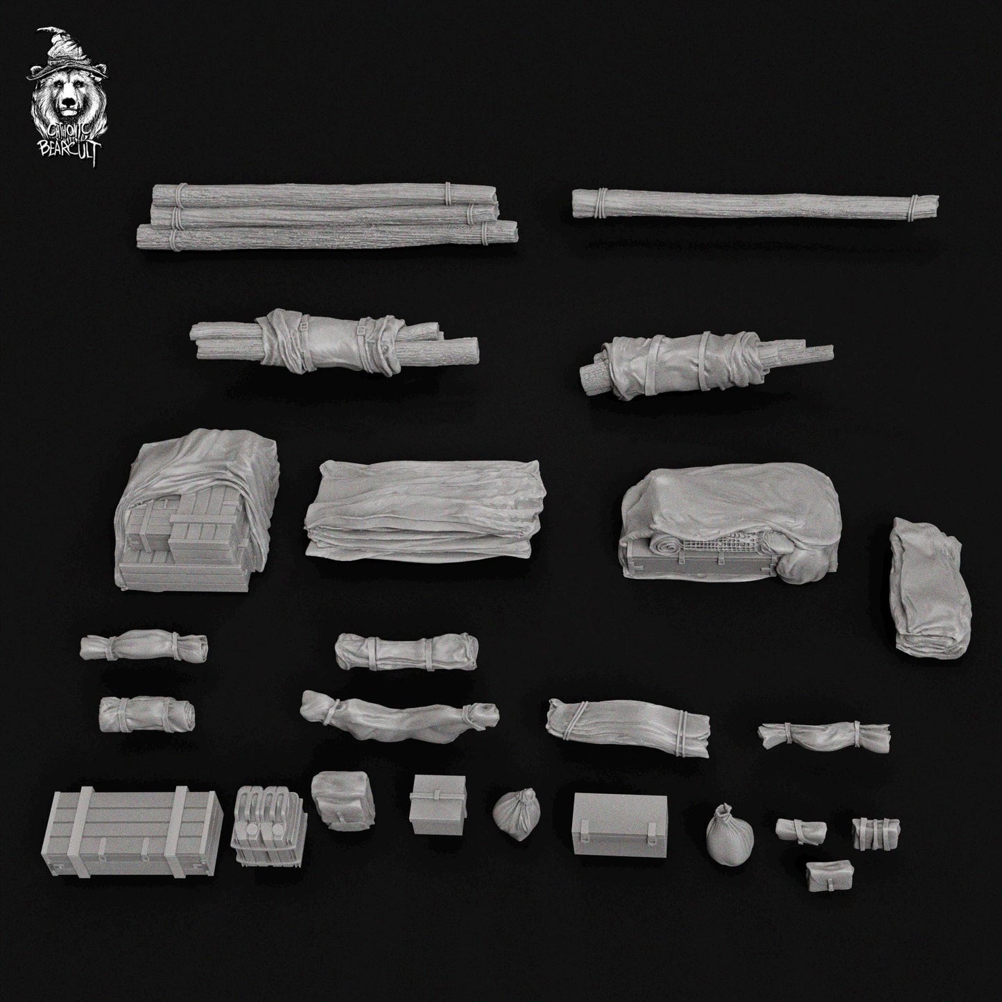 Stowage Prop Pack 1 Wargaming Terrain | 3D Printed Miniatures in 1:56 Scale