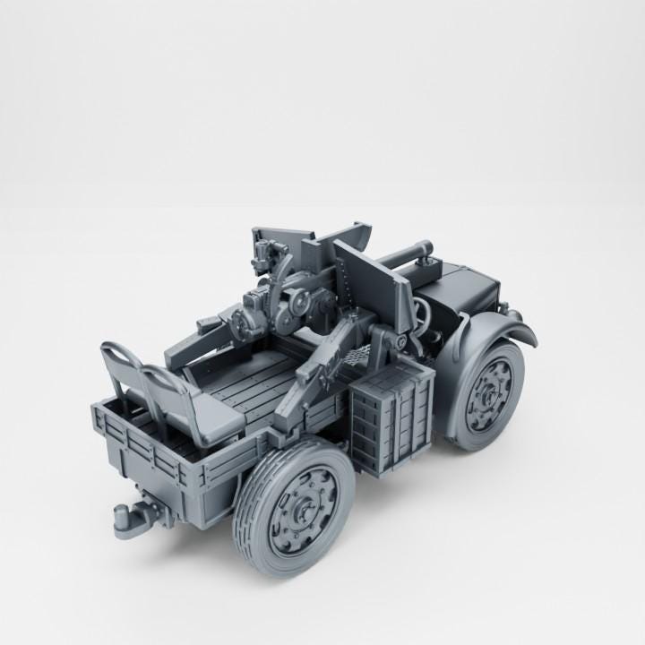 3D Printed Autocannone da 75-27 su Fiat SPA TL37 - WWII Italy