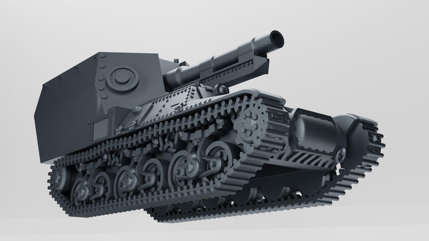 3D Printed 15cm Lorraine Sd.Kfz.135-1: WWII German Miniature