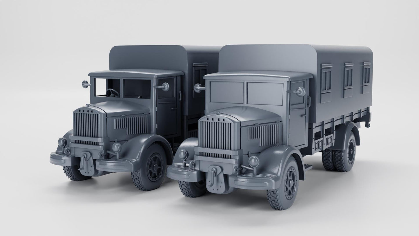 BA Battlegroup Lancia 3RO Command Truck (WW2 Italy ) 3D Printed Various Scales