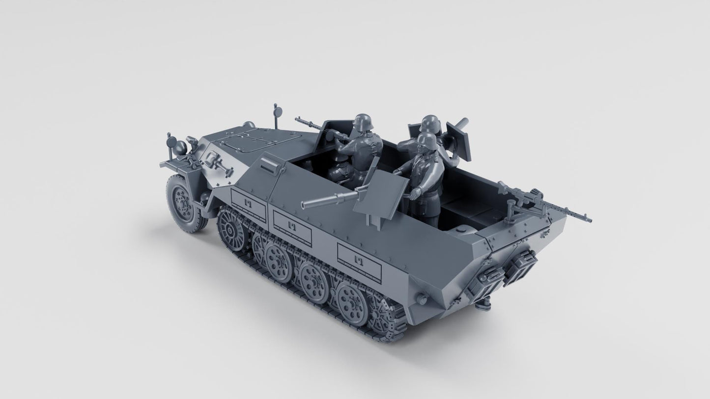 3D Printed Flammpanzerwagen Model: 28mm WWII Wargaming Miniature