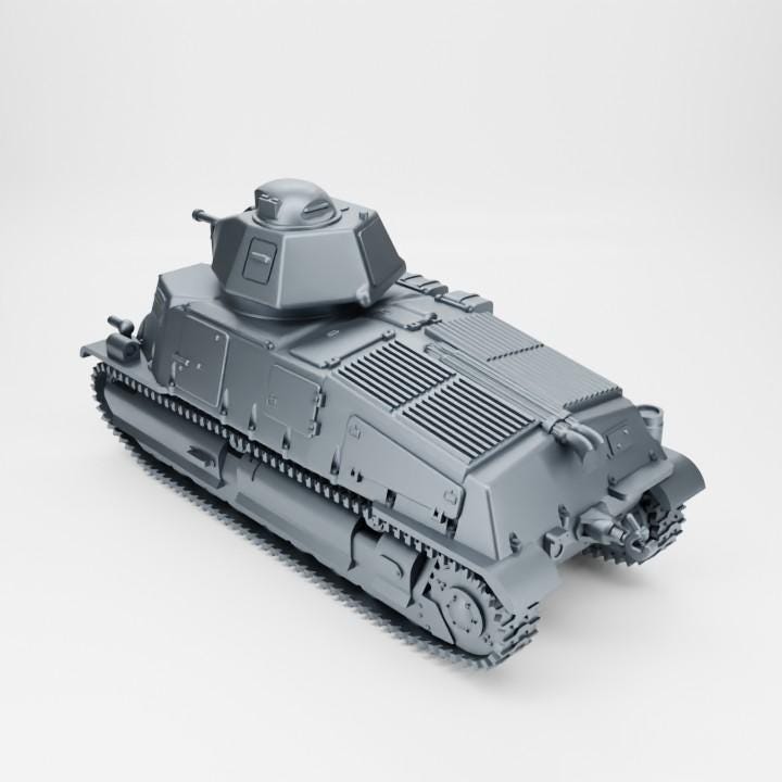 Somua S-35 Tank – French WWII Vehicle, 3D Printed Resin Miniature