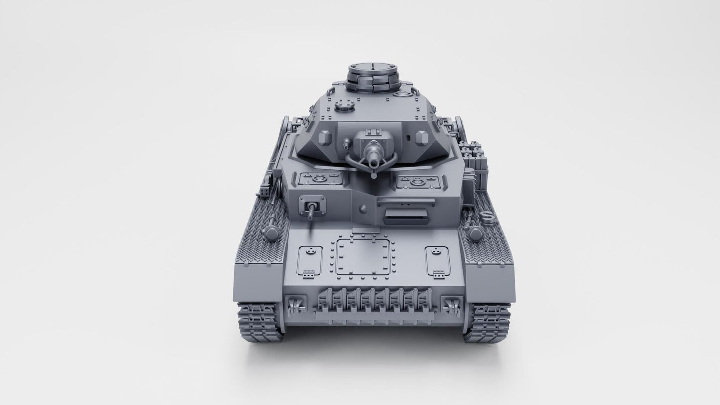 Panzer IV Ausf.D, 21st Panzer Division, 3D Printed Miniature (1:56 Scale)