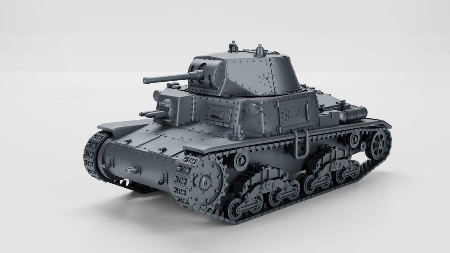 BA Battlegroup Carro Armato M13-40 Medium tank  (WW2 Italy ) 3D Printed Various Scales