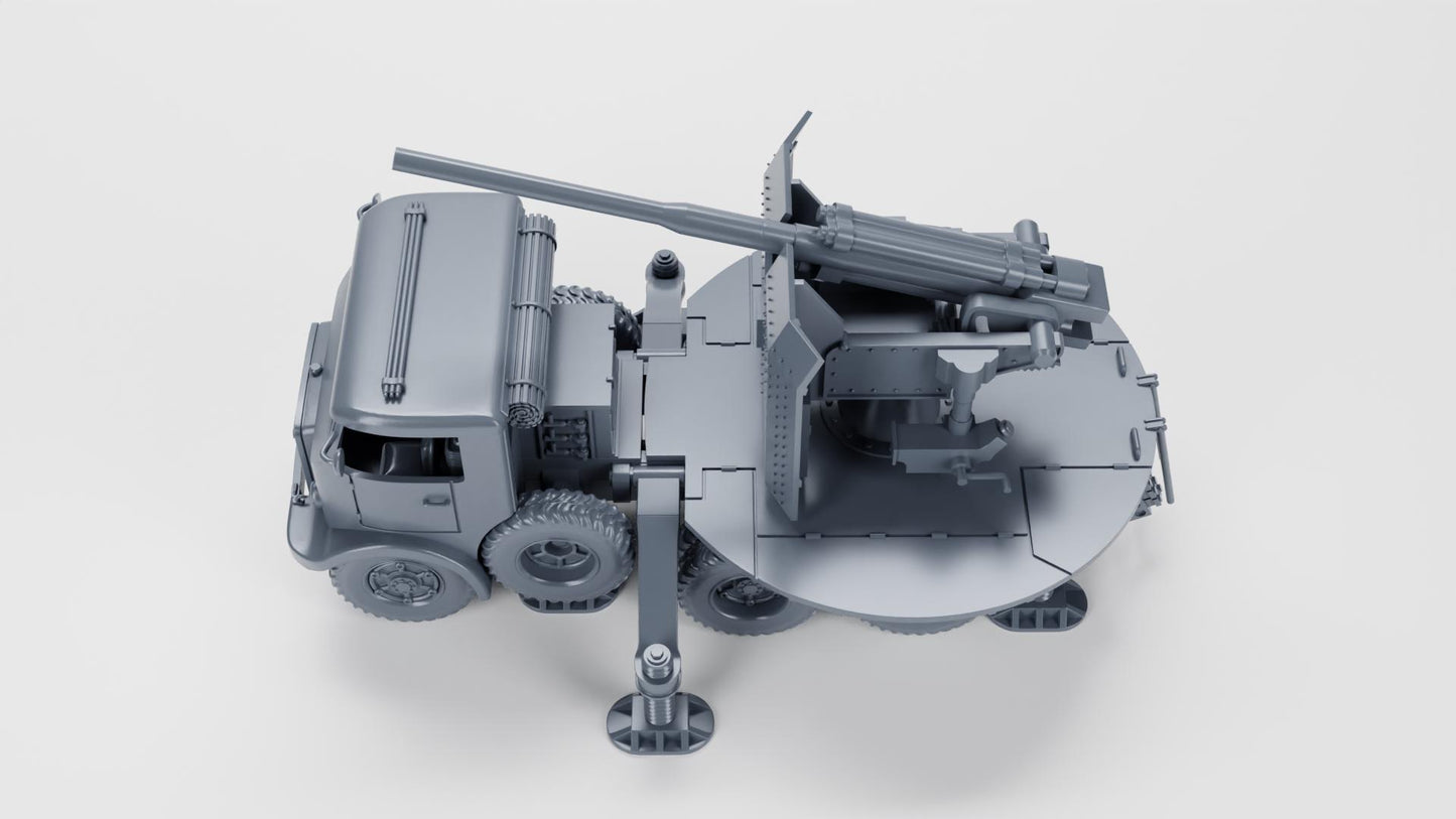 BA Battlegroup Breda 52 with 90-53 Self-Propelled Gun Truck (WW2 Italy ) 3D Printed Various Scales