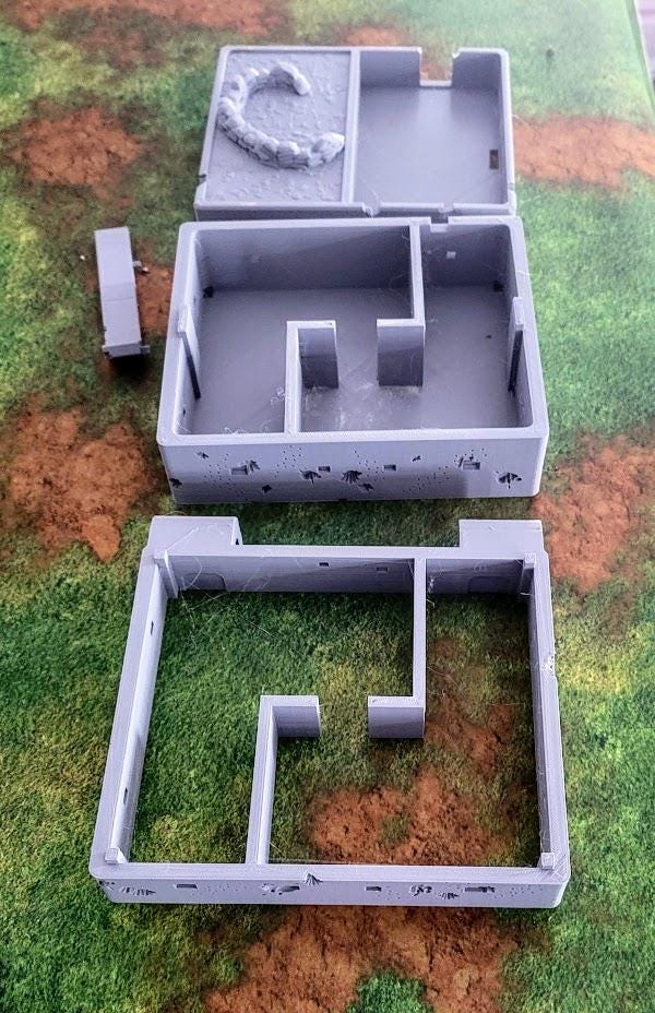 Wargaming Terrain Tarawa Japanese Command Bunker | 3D Printed Miniatures in 1:56 Scale Various Scales