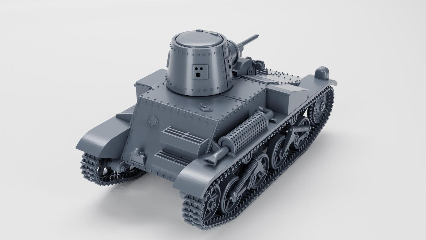 Vickers Light Tank T-15 (Belgium, WW2) Resin Miniature - Various Scales