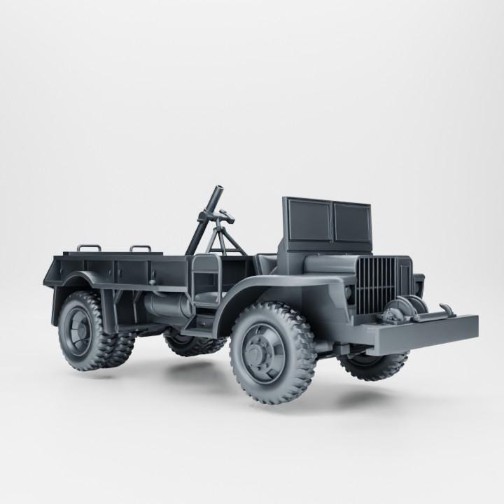 BA Battlegroup Ford GTB Burma Jeep With Mortar  ( US, WW2) 3D Printed  Various Scales
