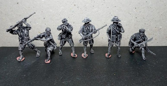 Imperial  Native Irregular Fighters(6)  | 3D Printed Miniatures in 1:56 Scale Various Scales