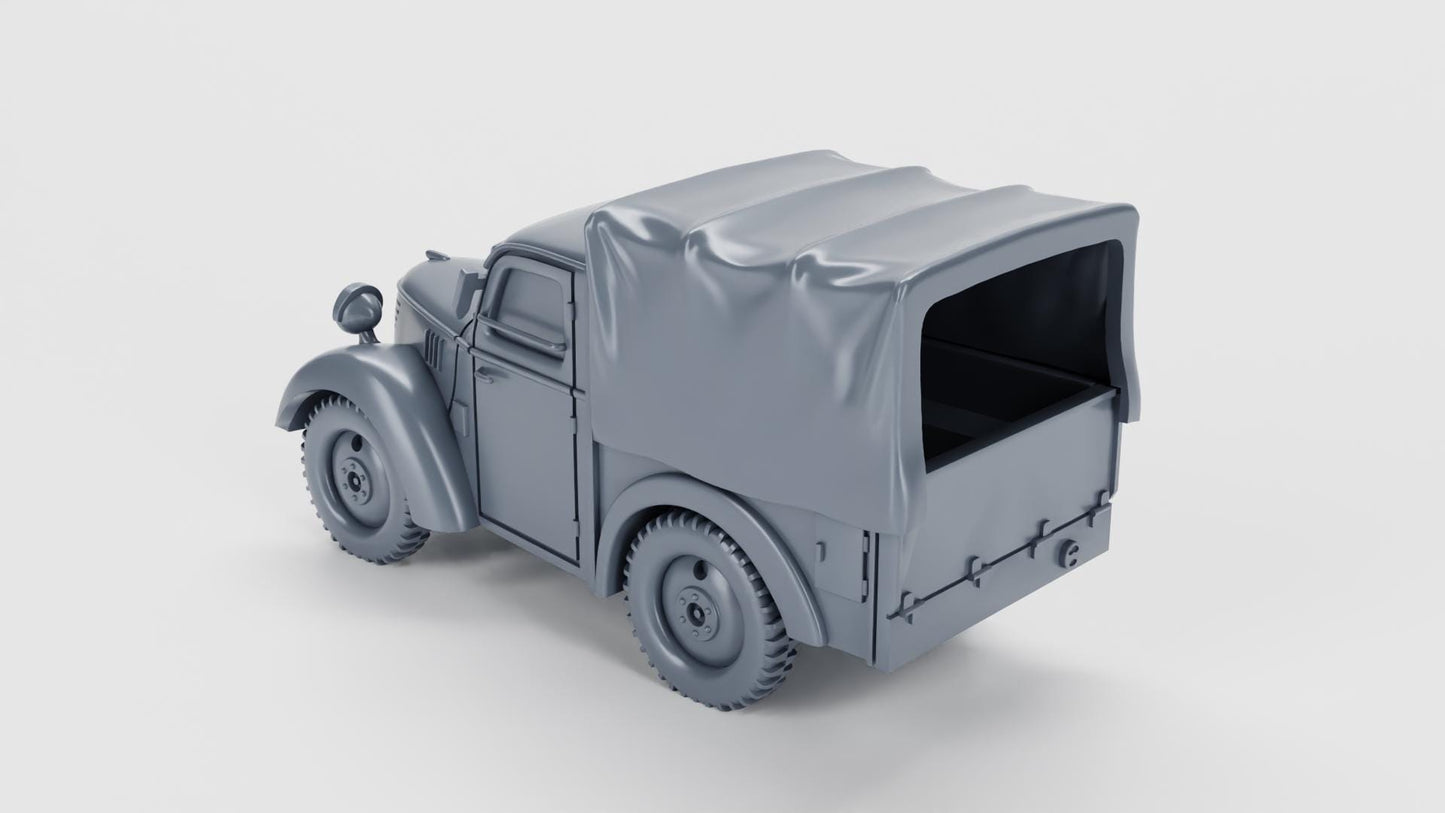 Type 95 Kurogane Pickup (Japan)  – 3D Printed Resin Miniature | Highly Detailed WWII Vehicle | Multiple Scales (1/72, 1/56, 1/48, 1/35)
