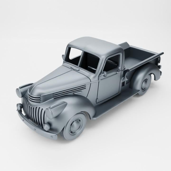 3D Printed 1942 Chevrolet 3100 Pickup Truck Miniature, WWII Vehicle Model