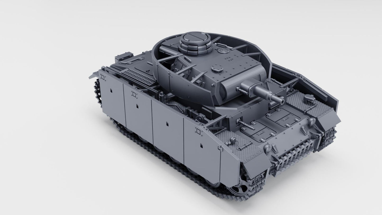Panzer III Ausf.N, 21st Panzer Division, 1:56 Scale 3D Printed Miniature