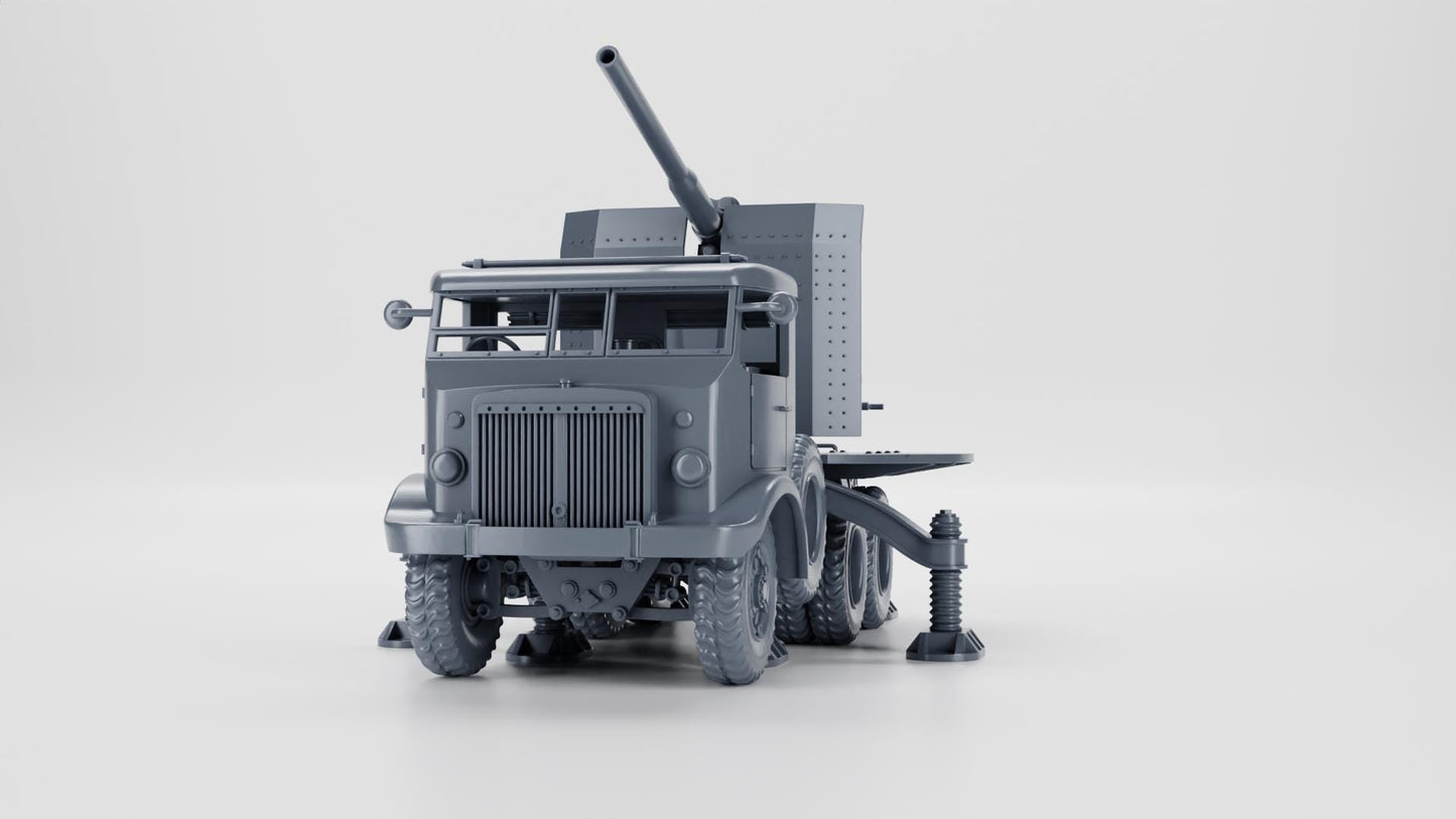 BA Battlegroup Breda 52 with 90-53 Self-Propelled Gun Truck (WW2 Italy ) 3D Printed Various Scales