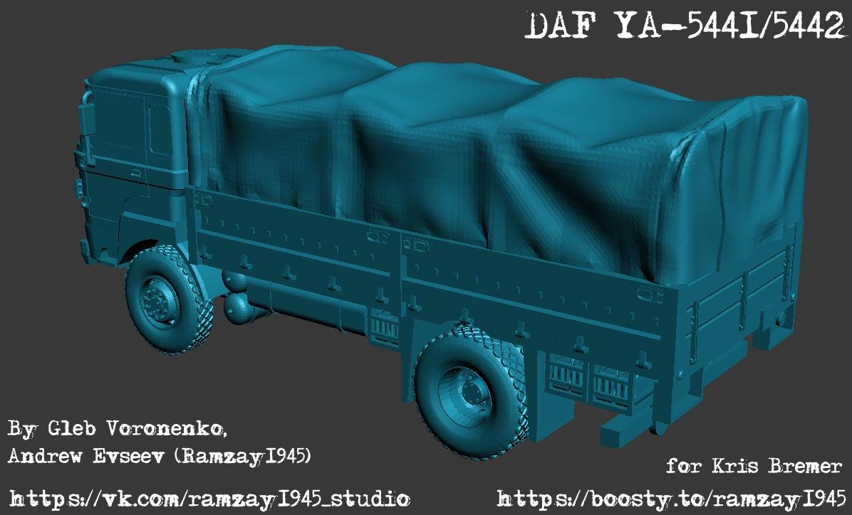 BA Battlegroup Daf Ya 5441-5442 Dutch Coldwar-military-truck (Dutch, Modern ) Various Scales Team Yankee