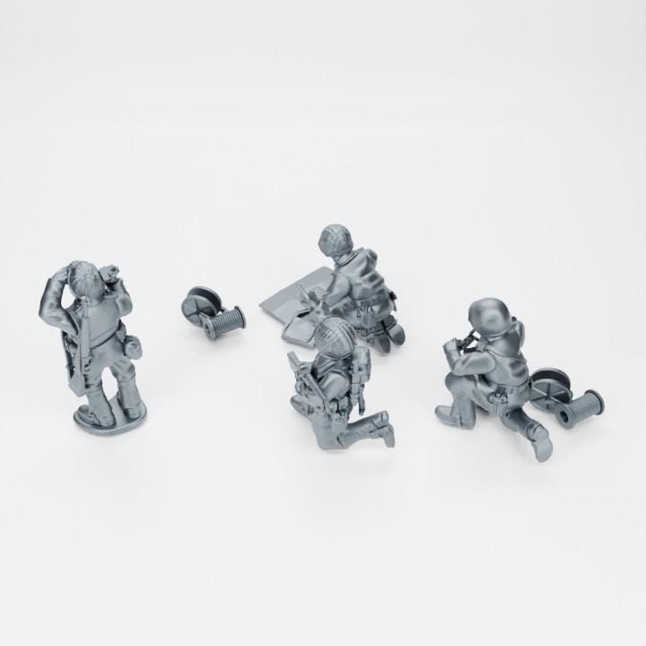 WW2 USA Infantry Observers | 28mm Resin 3D Printed Miniatures
