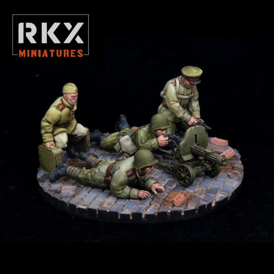 Soviet_Maxim Team (late War Fall of Berlin)  (USSR) (Soviet, WW2) Various Scales BA