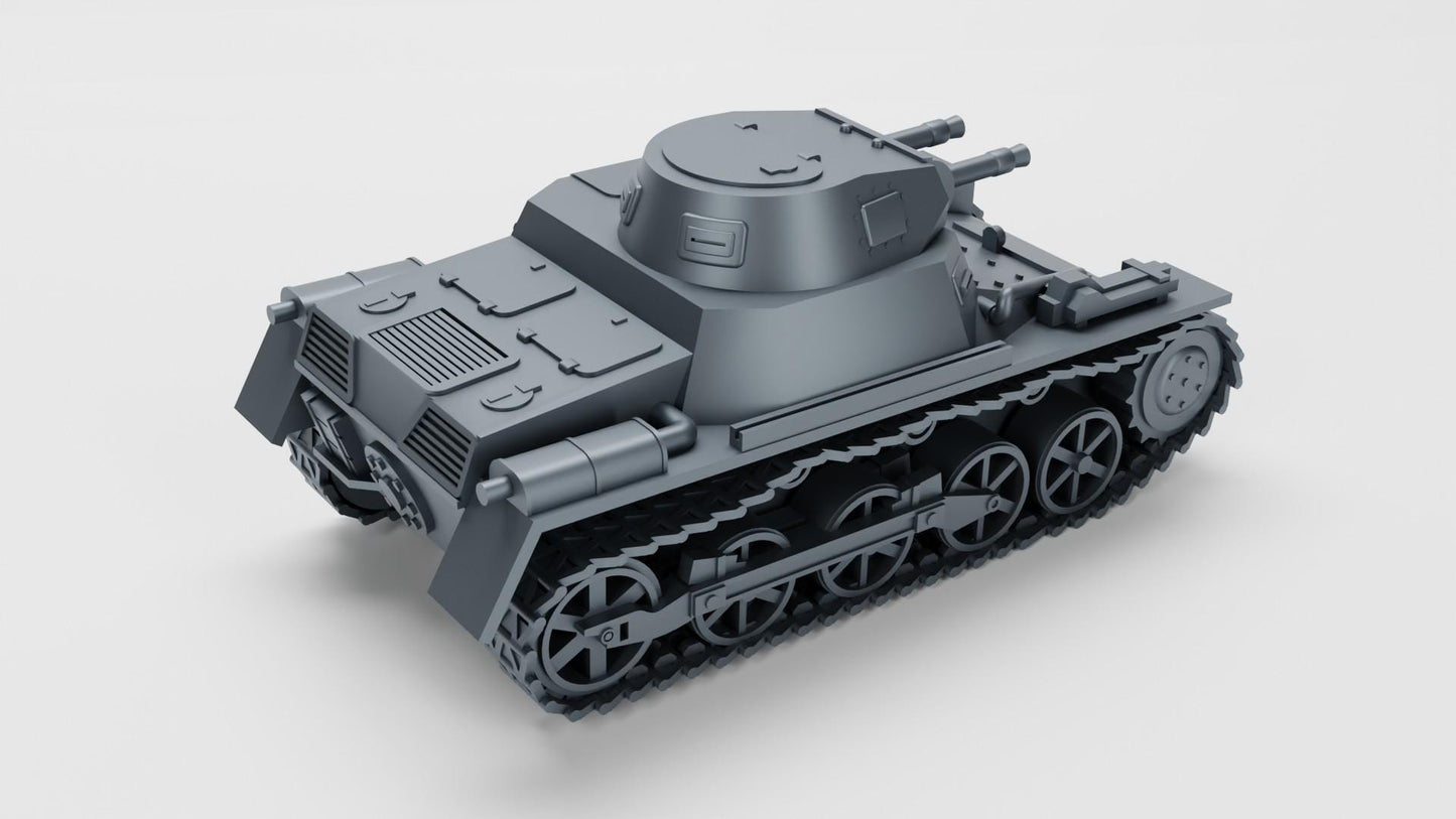 BA Battlegroup Panzer I ausf A - Early war (WW2 Germany) 3D Printed Various Scales