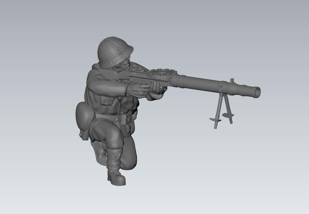 Imperial  Japan assault SNLF(6) | 3D Printed Miniatures in 1:56 Scale Various Scales