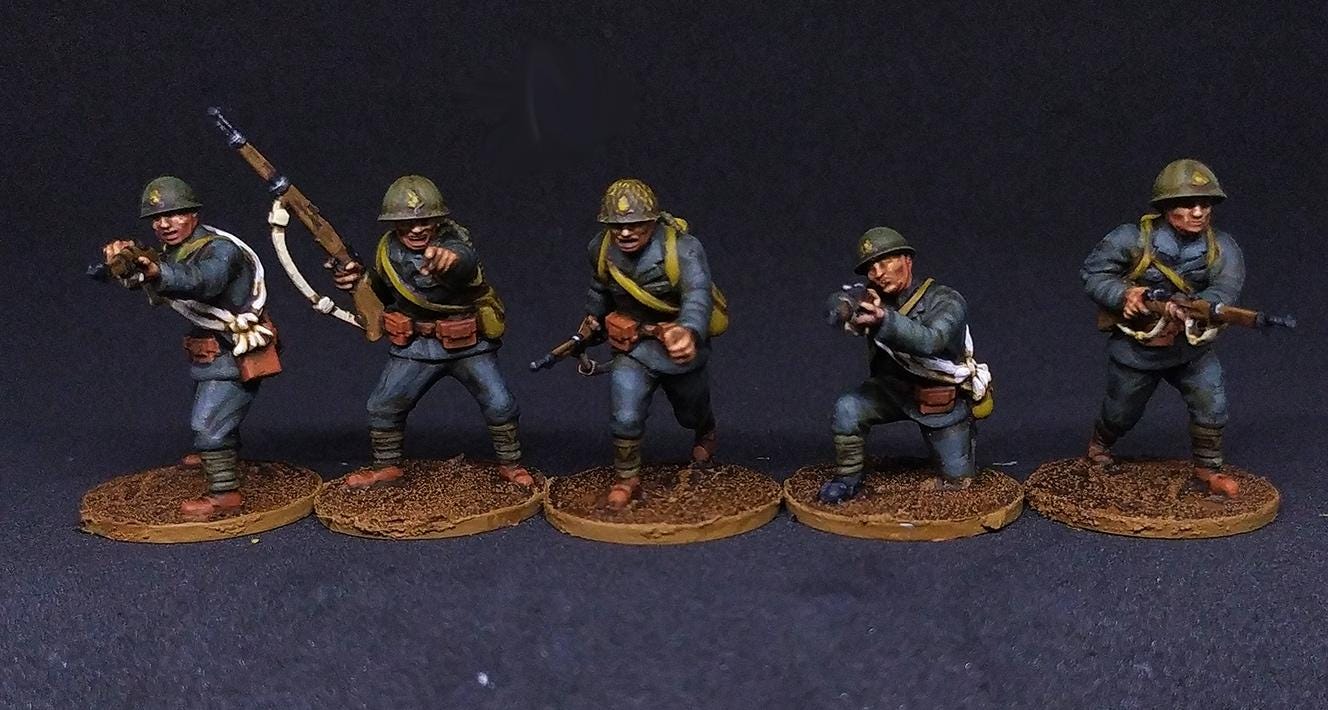 Imperial Japanese Special Naval Landing Force riflemen(10)  | 3D Printed Miniatures in 1:56 Scale Various Scales