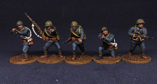 Imperial Japanese Special Naval Landing Force riflemen(10)  | 3D Printed Miniatures in 1:56 Scale Various Scales