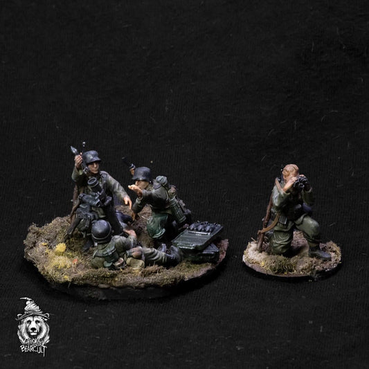 8 cm GrW 34 Mortar Team | 28mm WW2 German Infantry | 3D Printed Miniatures in 1:56 Scale
