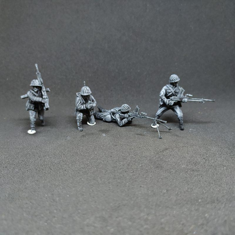 Imperial japan lmg teams (4)  | 3D Printed Miniatures in 1:56 Scale Various Scales