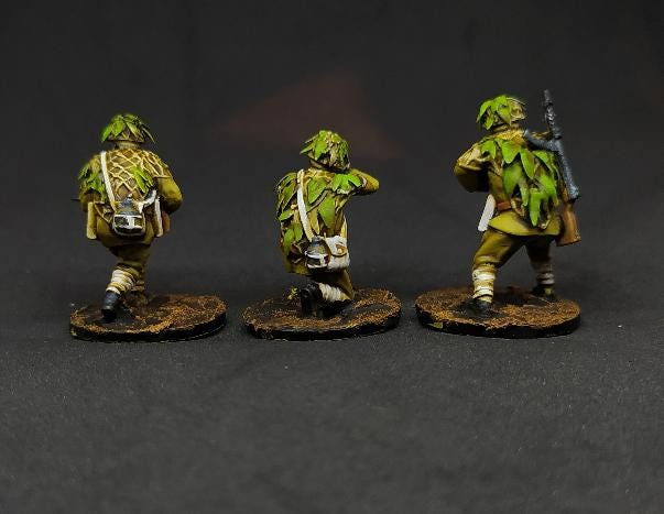 Imperial Japan scouts jungle fighters (6)  | 3D Printed Miniatures in 1:56 Scale Various Scales