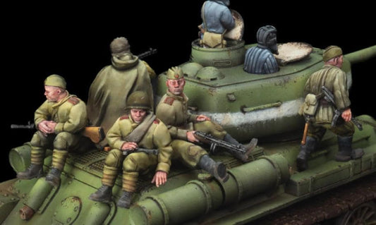 Soviet Tank Riders (late War Fall of Berlin) Set of 10  (USSR) (Soviet, WW2) Various Scales BA