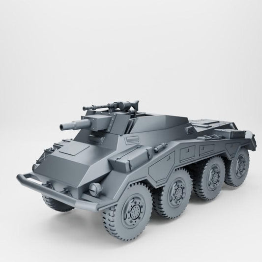 3D Printed Sd.Kfz.234-3 Stummel Model: 28mm WWII Wargaming