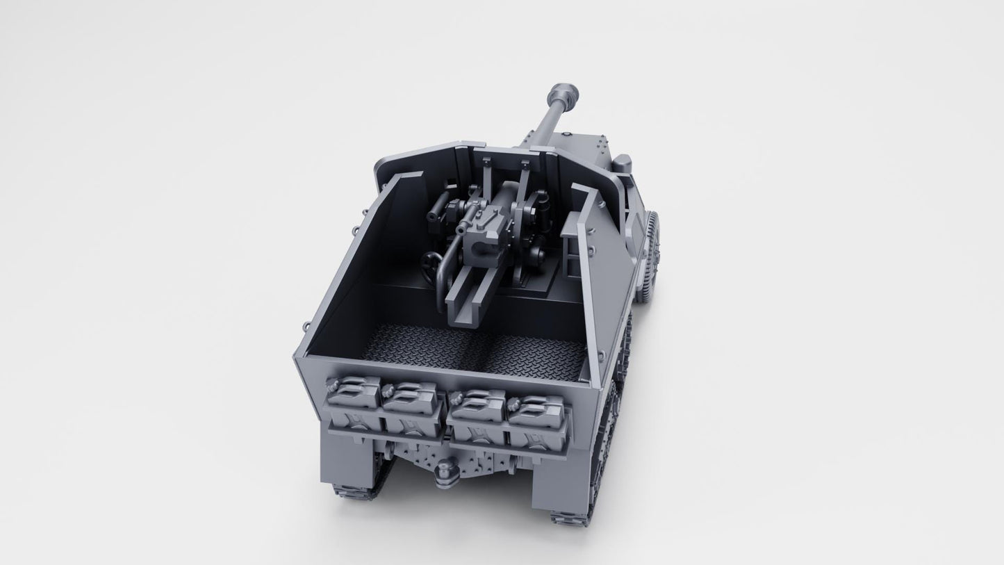 WW2 German PaK40, 21st Panzer Division, 3D Printed Miniature (1:56 Scale)