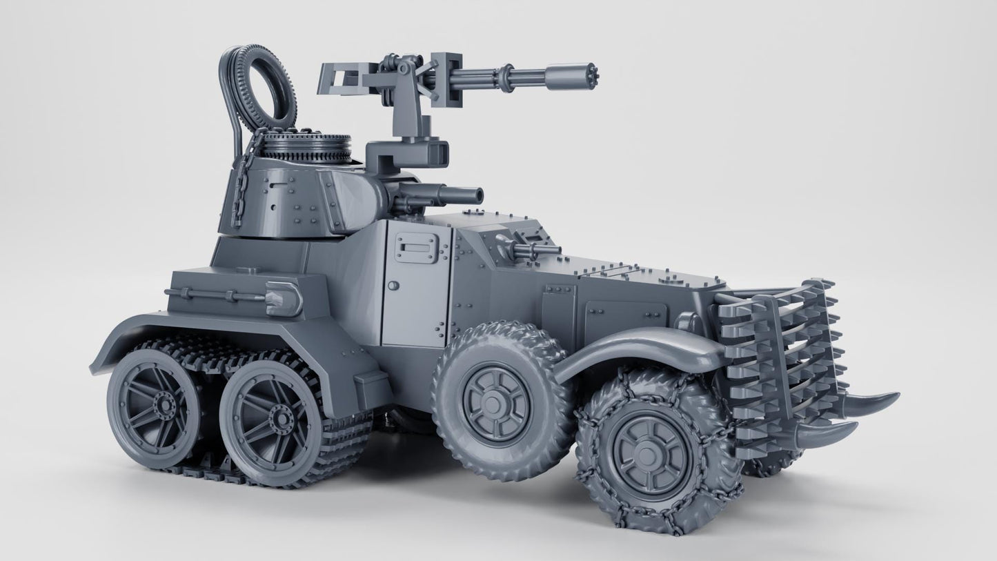 Armored car BA-10 (USSR, WW2) K47 Fallout Gaslands Weird War II 1-64