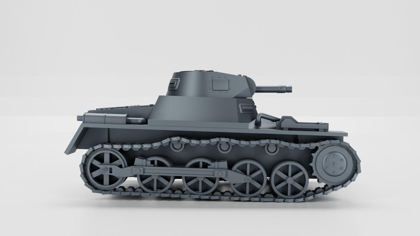 BA Battlegroup Panzer I ausf A - Early war (WW2 Germany) 3D Printed Various Scales