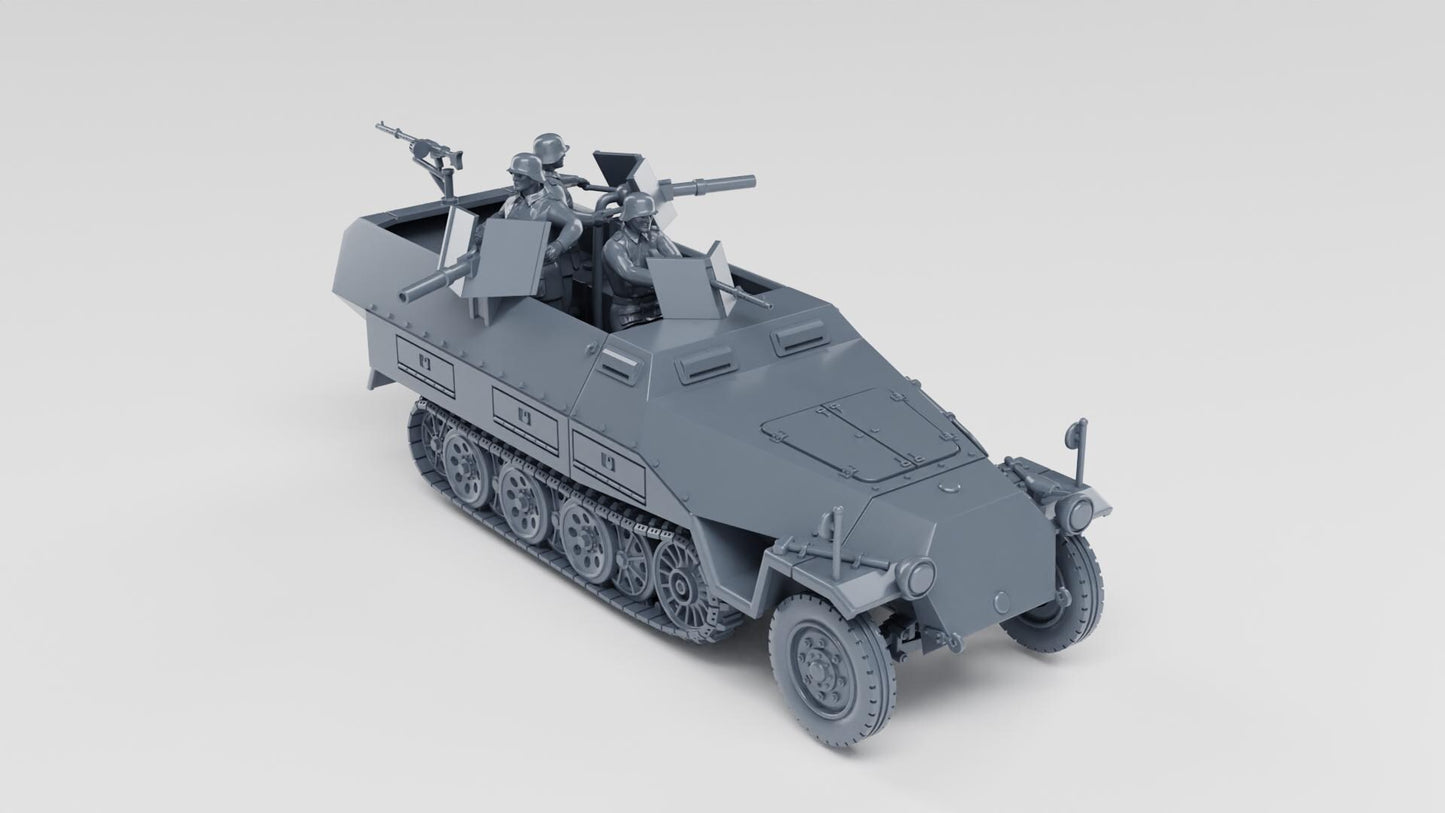 3D Printed Flammpanzerwagen Model: 28mm WWII Wargaming Miniature