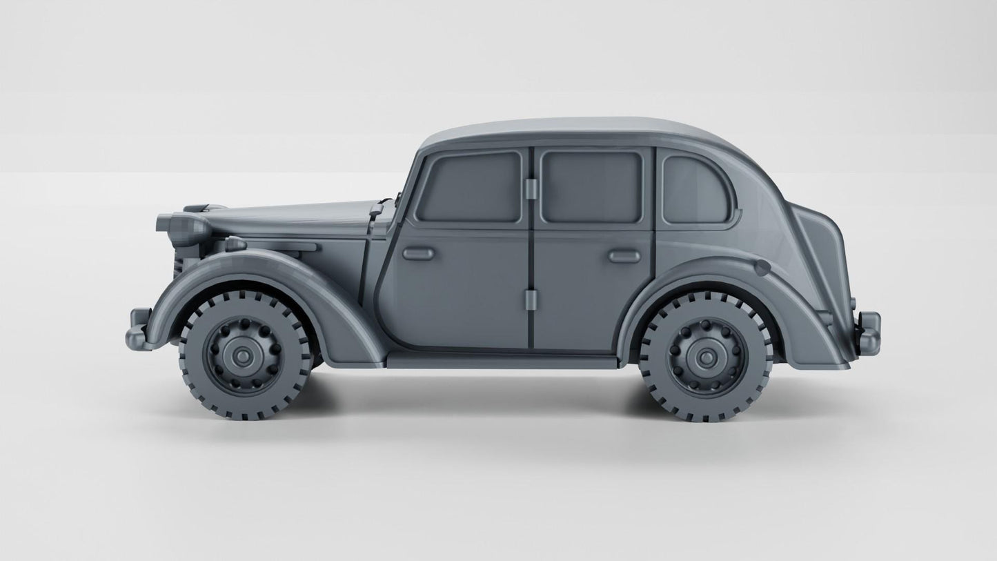 BA Battlegroup Austin Ten Staff Car (WW2 Commonwealth) 3D Printed Various Scales