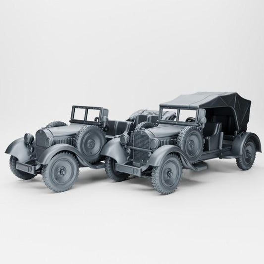 Mercedes Kubelwagen Miniature – 3D Printed WWII Vehicle (Multiple Scales)
