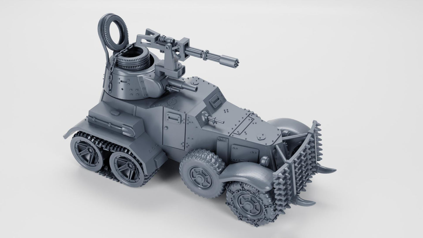 Armored car BA-10 (USSR, WW2) K47 Fallout Gaslands Weird War II 1-64