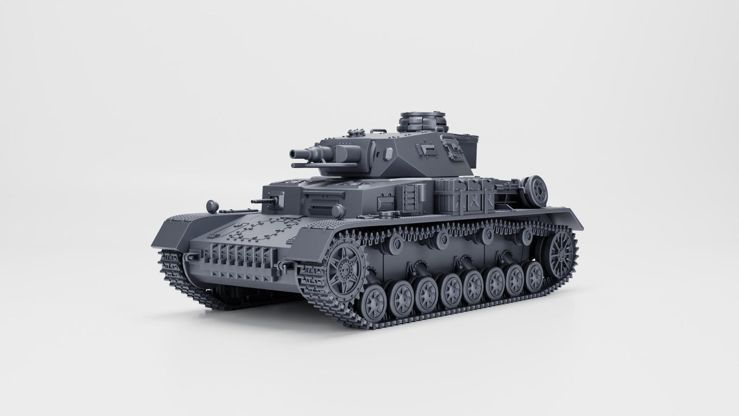 Panzer IV Ausf.D, 21st Panzer Division, 3D Printed Miniature (1:56 Scale)