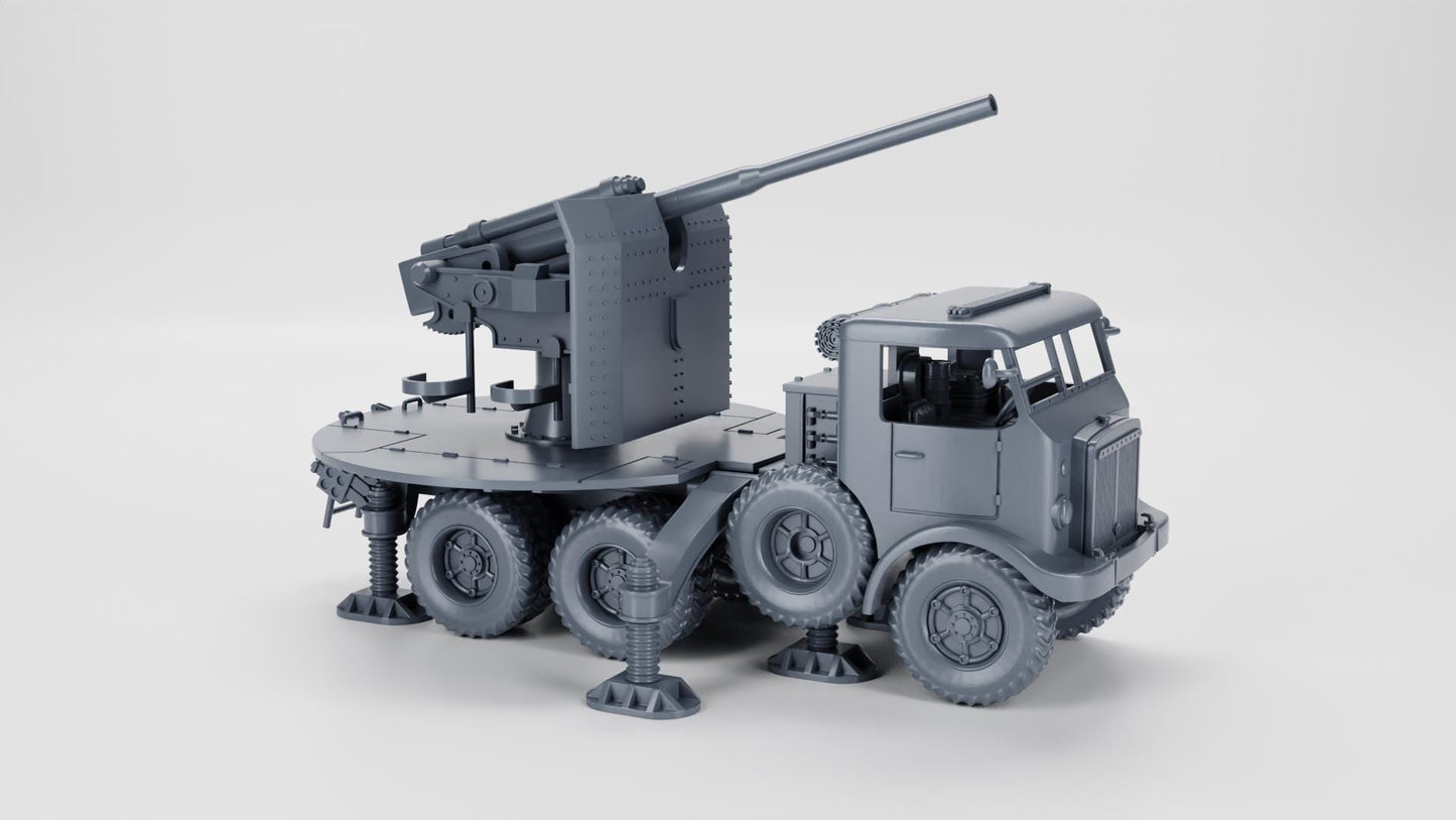 BA Battlegroup Breda 52 with 90-53 Self-Propelled Gun Truck (WW2 Italy ) 3D Printed Various Scales