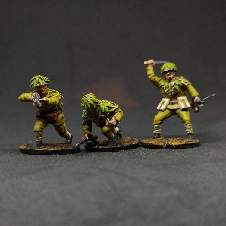 Imperial Japan scouts jungle fighters (6)  | 3D Printed Miniatures in 1:56 Scale Various Scales