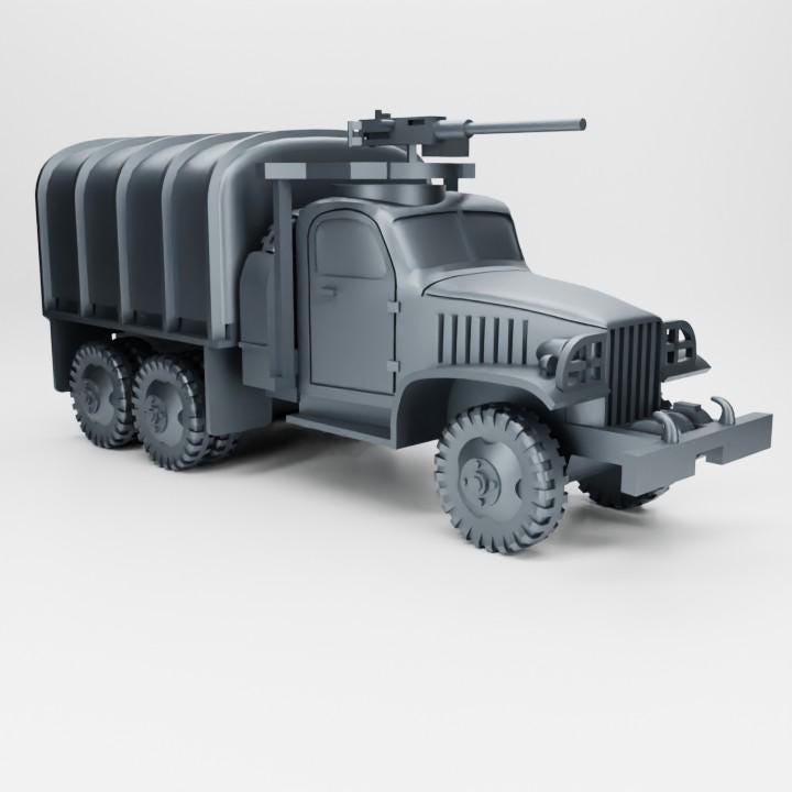 3D Printed CCKW Hard Top Truck – WWII Resin Miniature (Multiple Scales)