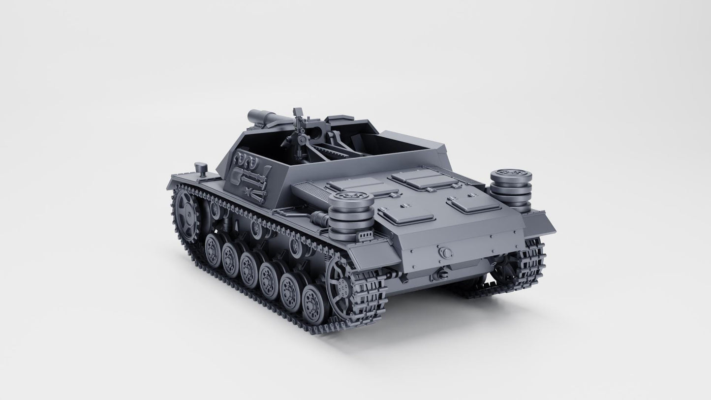 15 cm sIG 33 (Sf) auf Panzerkampfwagen III  (Germany, WW2) Various Scales 3D Printed