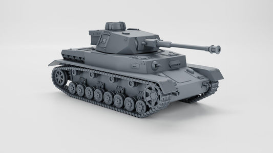 BA Battlegroup Panzer IV Ausf G (WW2 Germany) 3D Printed Various Scales