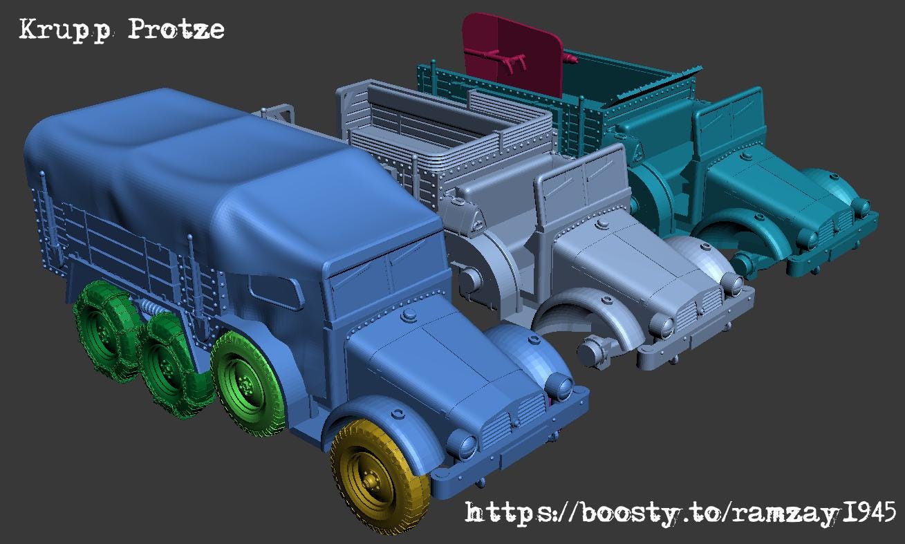 BA Battlegroup Krupp Protze (M)  (Hungary, WW2) Various Scales