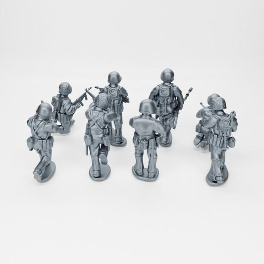 Infantry Darby's Ranger Squad Team | 28mm WW2 USA Infantry "Operation Torch" (8) | 3D Printed Miniatures in 1:56 Scale various Scales.