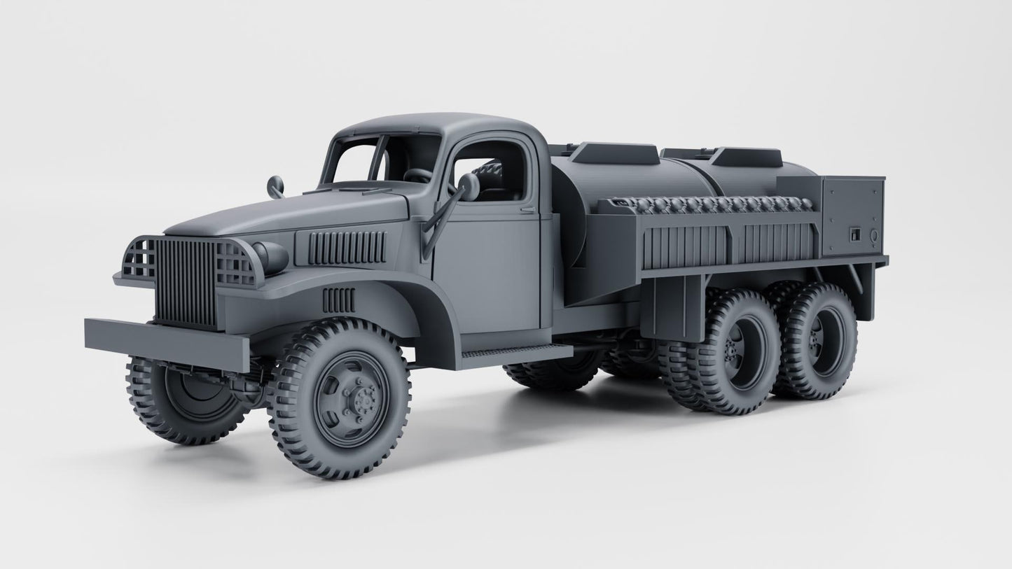 GMC CCKW 353D Fuel Truck – WWII 3D Printed Resin Model (1/72, 1/56, 1/48)