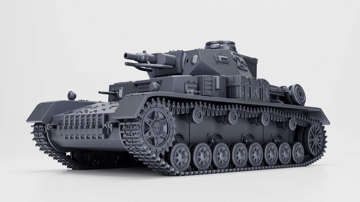 Panzer IV Ausf.D, 21st Panzer Division, 3D Printed Miniature (1:56 Scale)