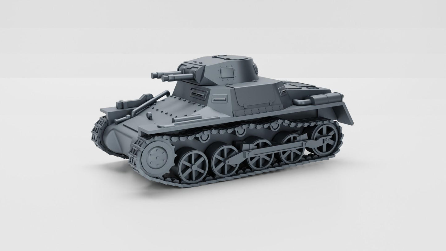 BA Battlegroup Panzer I ausf A - Early war (WW2 Germany) 3D Printed Various Scales