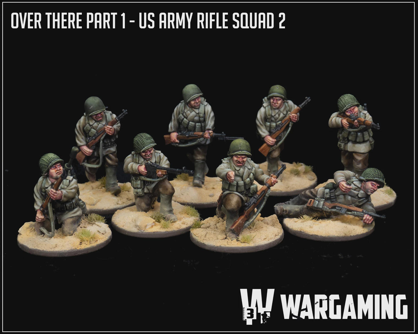 WW2 USA Infantry Riflemen Squad | 28mm 3D Printed Miniatures